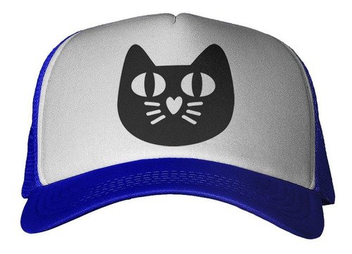 Gorra Gatito Cara Bigotes Corazon Vector