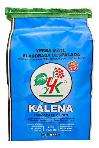 Yerba Mate Kalena Barbacua Despalada X 2 Kg - Sin Acidez