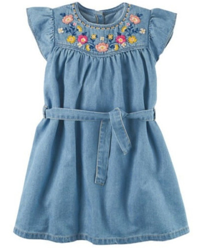 Vestido Carter's Talle 2 Flores/jean