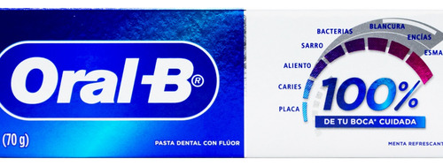 Oral B Pasta Dental Con Fluor 100% De Tu Boca Cuidada Menta