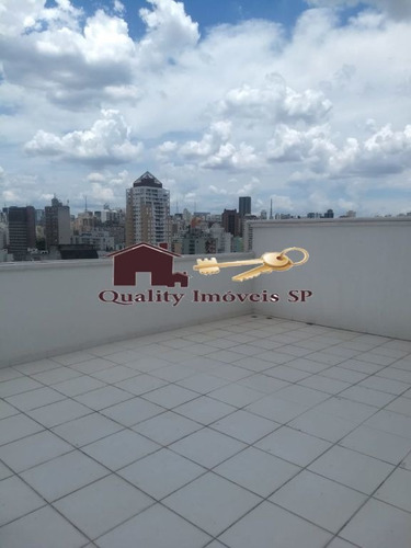 Imagem 7 de 15 de Cobertura ,1 Dormitório,cobertura Especial,com A Melhor Vista Da Republica. - Qy4095