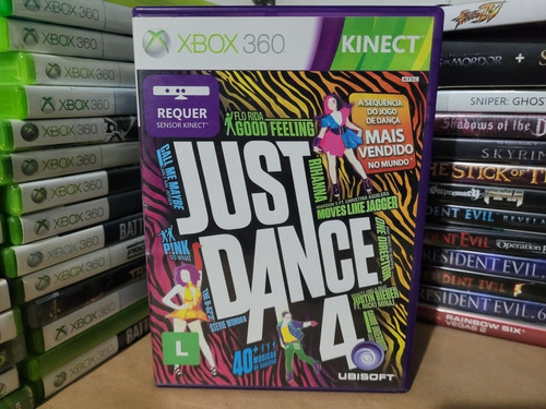 Jogo Para Kinect Just Dance 4 Xbox 360 Original Mídia Física