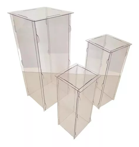 Cubo de Acrílico Tam P - Tam 60 cm de altura x 30 cm comprimento