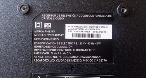 Bocinas Tv Philips 32pfl4765/f8 (Usado)