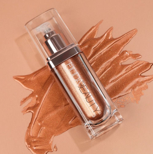 Iluminador Huda Beauty Over Body Highlighter N.y.m.p.h. Líquido Tono Aurora - Un Cálido Brillo Cobrizo Con Ricas Perlas Doradas