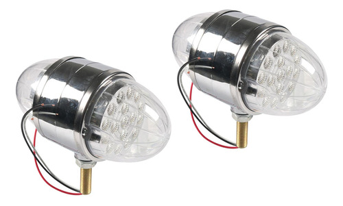 2x 34 Led Luces De Pedestal Redondas Luces Intermitentes 12v