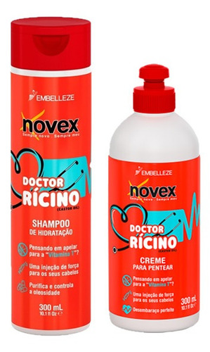Novex Kit Doctor Ricino Shampoo 300ml Y - mL a $132