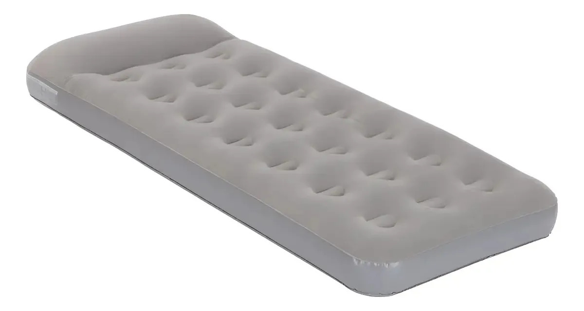 Colchón Inflable Coleman Go De 1 Plaza Con Bolso Incluido Gris
