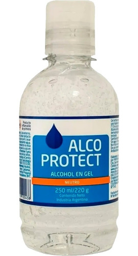 Alcohol En Gel Alcoprotec Porta Envase 250ml