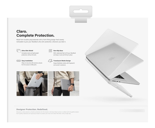 Carcasa Ultra Delgada Para Macbook Air 2022 13 Claro Uniq