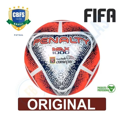 BOLA PENALTY FUTSAL MAX 1000 FPFS VIII BRANCO/LARANJA