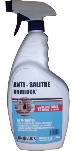 Anti Salitre Uniblock Alta Resistencia A Humedad Y Manchas