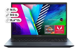 Portatil Asus Vivobook Pro Amd R7 5800h 16gb 512ssd Oled Fhd