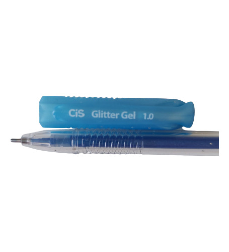 Caneta Cis 1.0 Glitter Gel Azul Claro