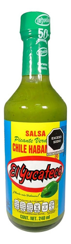 Salsa El Yucateco Habanera Verde 240ml