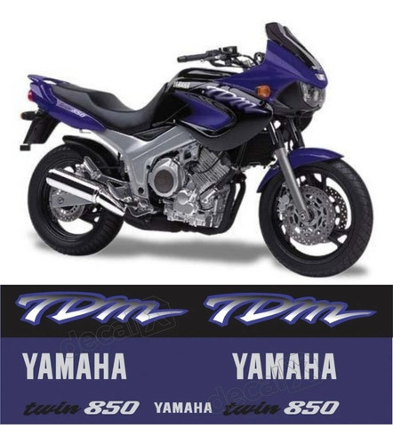 Kit Adesivos Compatível Com Yamaha Tdm 850 Azul Yhtdm85010 Cor Adesivo Emblema Gráfico Tdm 850 Azul 1998