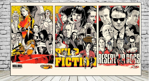 Cuadro Kill Bill Pulp Fiction 30x57 En Lienzo Peliculas T2