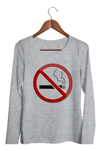 Remera De Mujer Señal Prohibido Fumar Ml