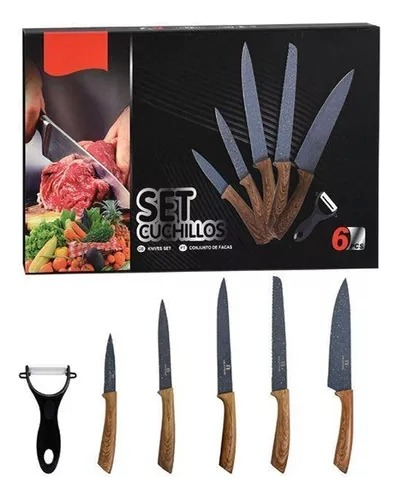 Set 6 Cuchillos Cuchillos De Cocina Acero Inoxidable