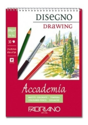 Block Academia Drawing 30h 21x29.7cm 200g Con Envío 44202129