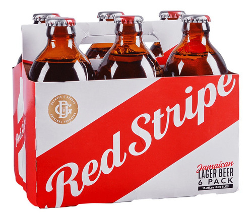 Cerveja Red Stripe Lager 330ml - Pack Com 6 Unid