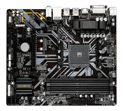 Imagen 4 de 6 de Motherboard Gigabyte Amd Ga-b450m Ds3h Am4 Ryzen Ddr4 B450
