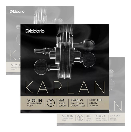 Cuerda P/violin Daddario K420l-3 Kaplan Golden Spiral Mi