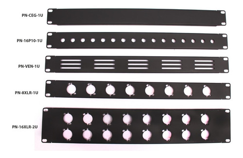 Painel Régua 1u 8 Conectores Xlr Canon - Padrão Rack 19