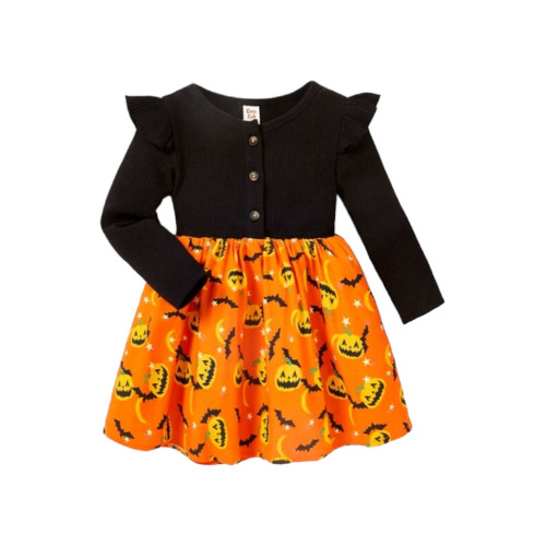 Disfraz De Halloween Vestido Bruja Calabaza Niñas 18-24m  