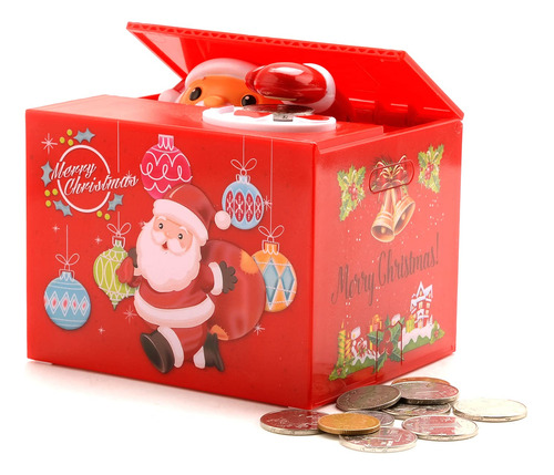 Alcancía De Navidad, Caja De Monedas Electrónica Para Rob.