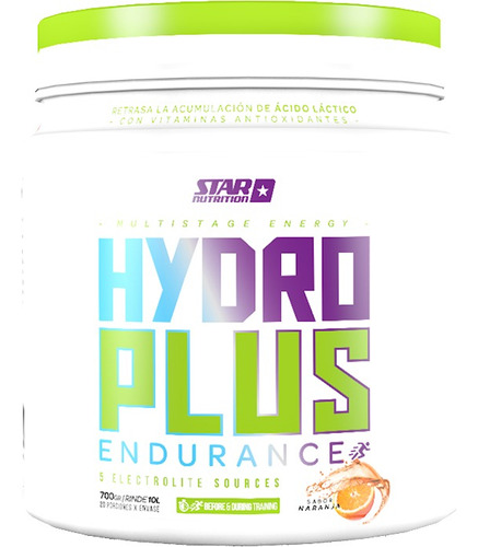 Hydro Plus Endurance X700 Grs Star Nutrition Sabor Naranja