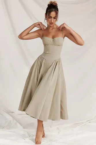 MLB 4057267499 Vestido Longo Feminina Bodycon Esbelto Com Bustier De Vero JM