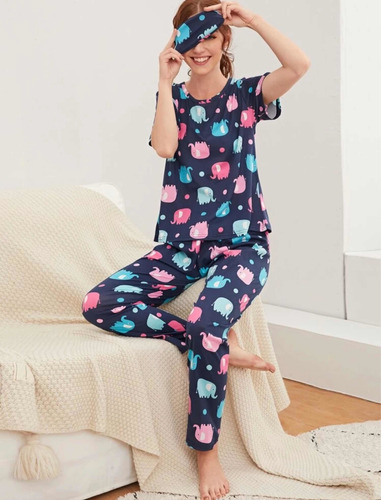 Pijama De Pantalón Con Máscara Para Dormir. Pj007