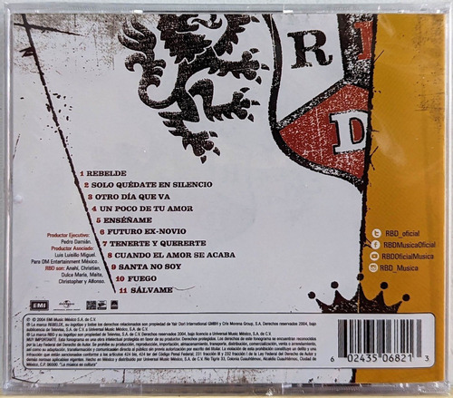 Rbd Rebelde (cd) Nuevo Sellado