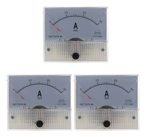 Medidor De Panel De Corriente Analógico 3x 85c1, Amperímetro