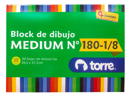 Block  Dibujo  Medium  Numero  180  0,125  20  Hojas Torre