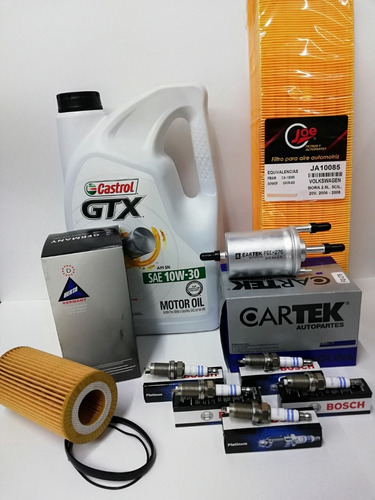 Kit De Afinación Vw Bora 2.5l 2006 Aceite Castrol 10w30