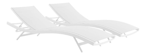 Modway Eei-4038-whi-whi Glimpse Outdoor Patio Mesh Chaise Lo