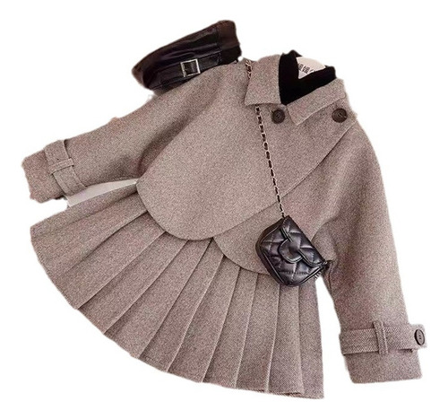 Conjunto De Chaqueta Y Falda Plisada Para Mujer [u]