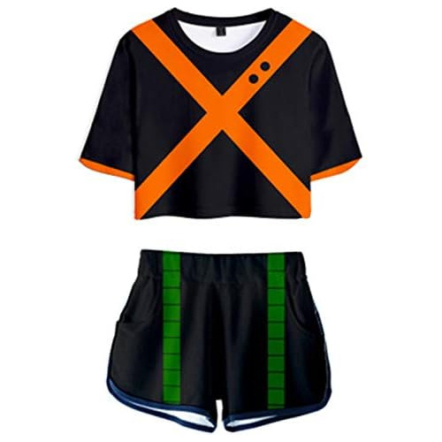 Conjunto De Crop Top Y Shorts De Izuku Midoriya Bakugou...