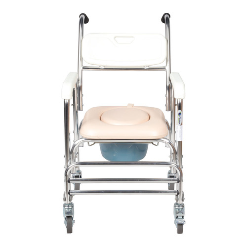 Silla Comodo Ducha Aumento Para Wc Baño 3 En 1 Aluminio Lujo