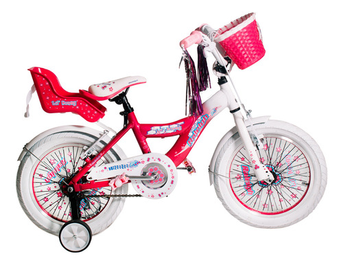 Bicicleta Raleigh Niña R16 4-6 Años Lilhon. En Color Blanco/rosa Tamaño Del Cuadro R - 16
