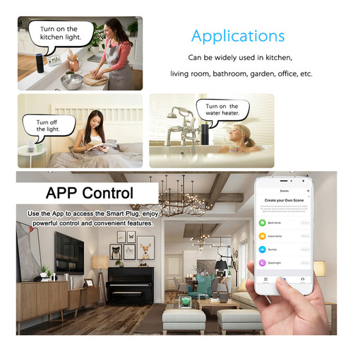 Enchufe Inteligente Inalámbrico Power Ifttt Con Doble Interr