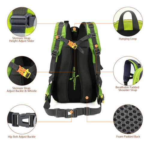 Mochila De Viaje Resistente Al Agua Camp Hike L De 40 Litros