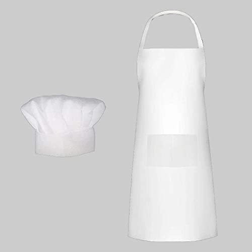Tsd Story Juego De Gorro Y Delantal De Chef Blanco Para Adul