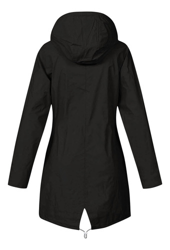 Abrigo Q Coat Rain Para Mujer, Talla Grande, Con Capucha Y F