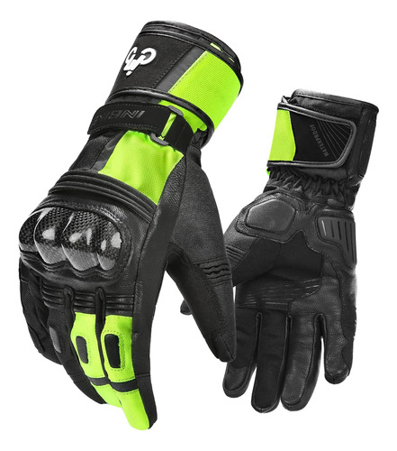 Guantes De Moto De Cuero De Piel De Cabra De Invierno, ...