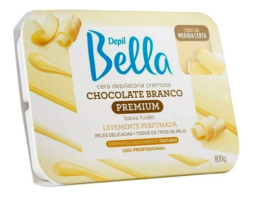 Cera Quente Depil Bella Chocolate Branco 800g