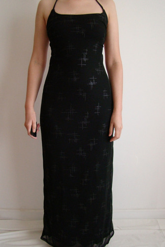 Vestido Largo Negro Con Brillitos. De Fiesta
