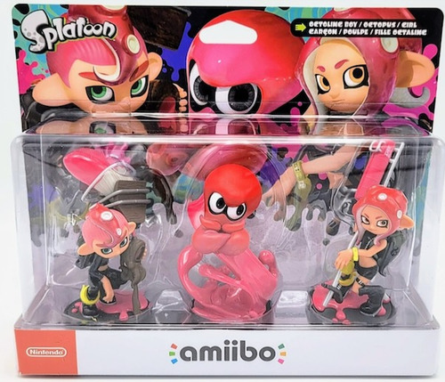 Amiibo Octoling Girl, Boy, Octopus Pulpo Splatoon Pack